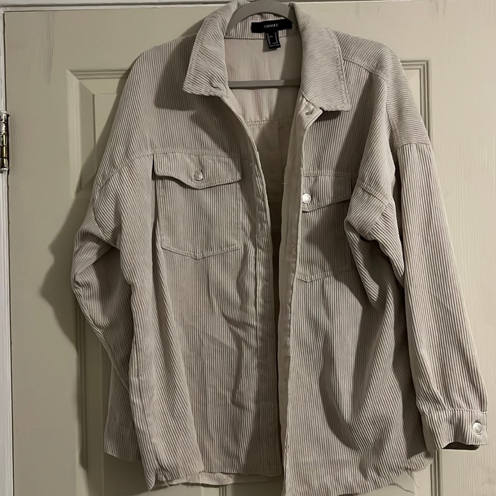 Tan corduroy Shacket
